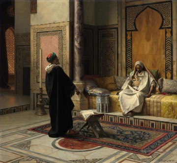 アラブ Painting - 学んだアドバイス ルートヴィヒ・ドイチュ・オリエンタリズム・アラベール